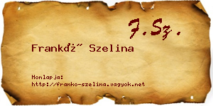 Frankó Szelina névjegykártya